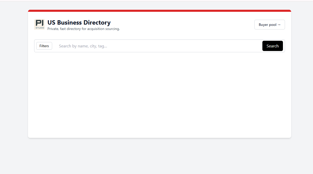 US Business Directory screenshot